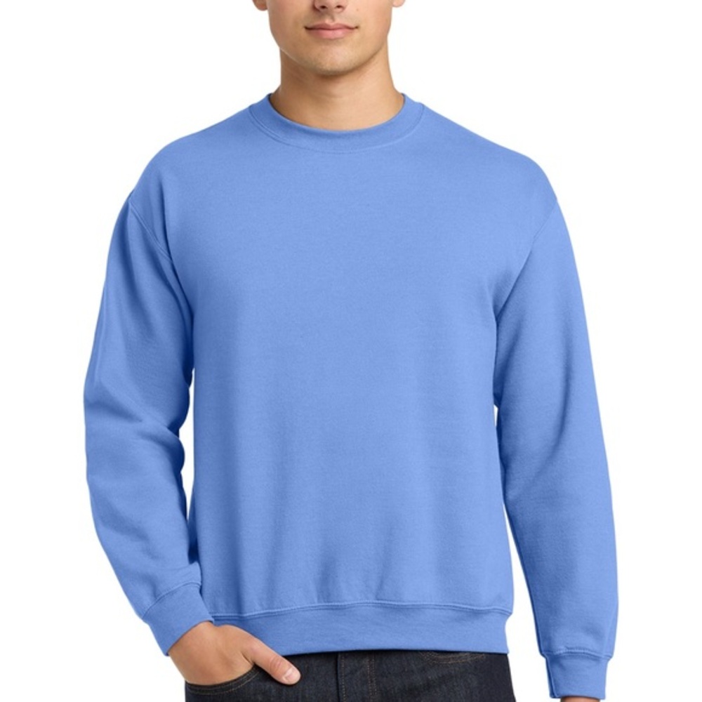 BULK Lot of 8‎ Gildan Blue Crewneck Embroidery Heat Transfer Vinyl Sweatshirt M